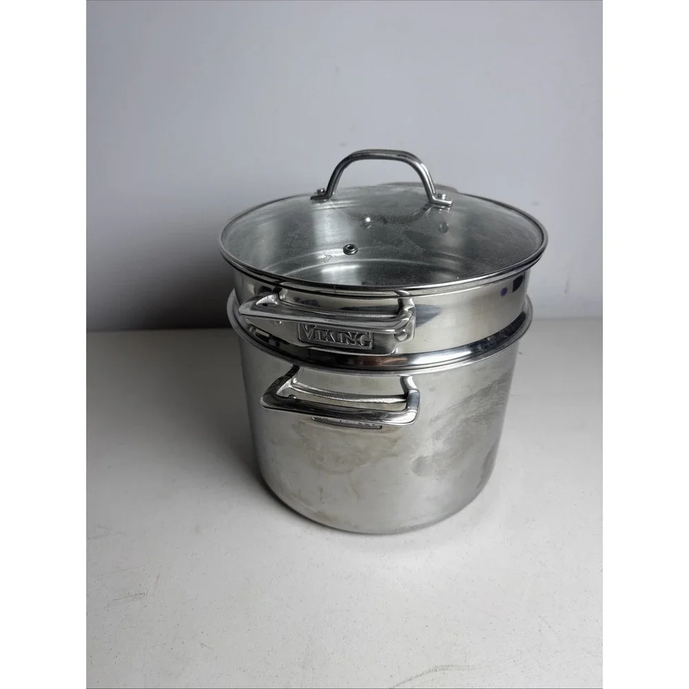 Viking 3 ply Stock Pot Pasta Strainer 8-QT, 7.6L 18/8 Stainless Steel 3 Set
